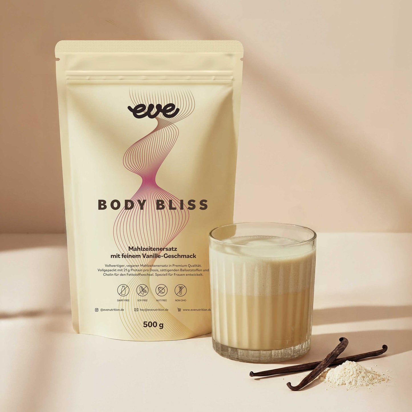 Body Bliss Bourbon Vanille 5 x 50g Sachets - Mahlzeitersatzgetränk (vegan)