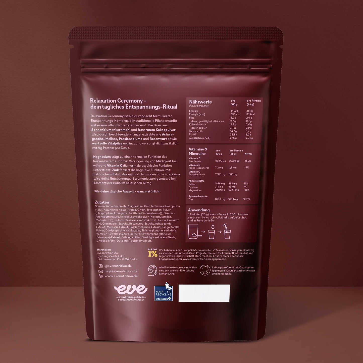 Relaxation Ceremony Anti-Stress Kakao (vegan)