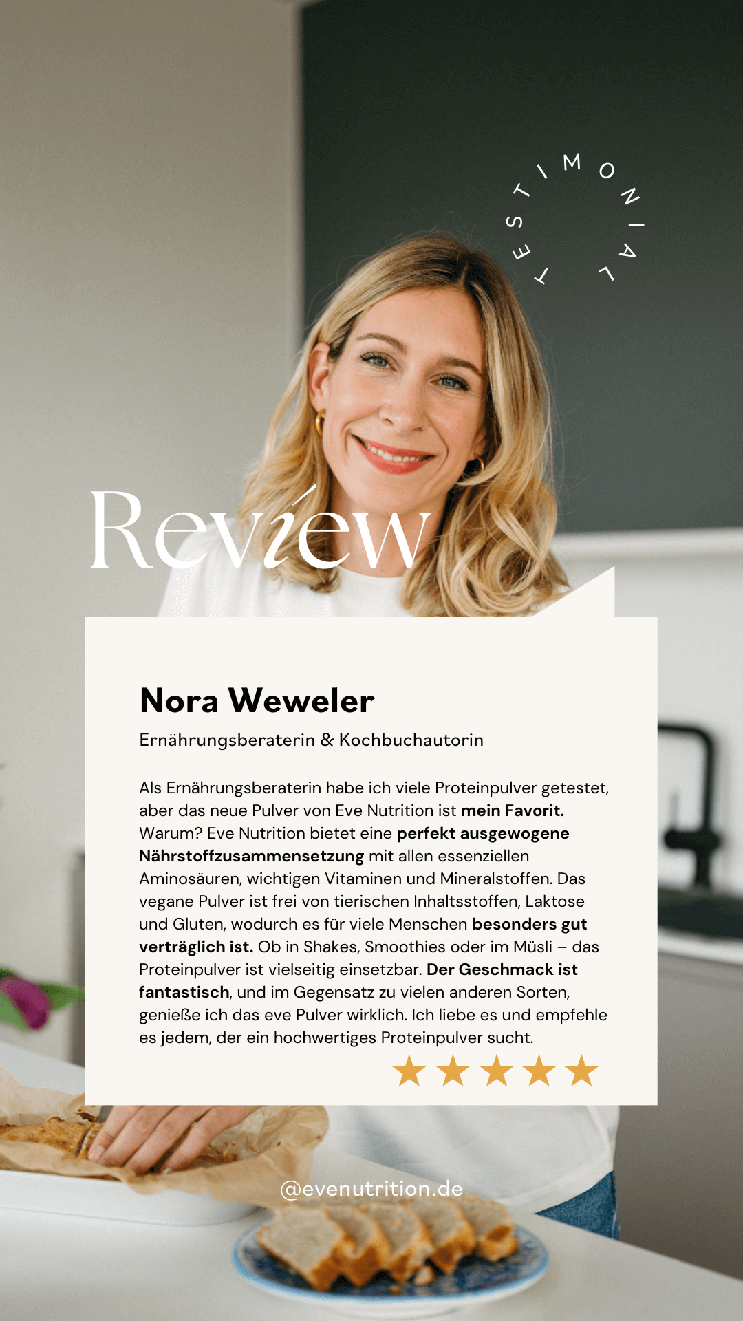 eve nutrition Kundenfeedback Nora Weweler