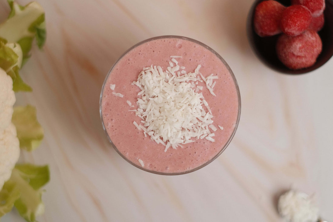 Erdbeer-Cauli-Kokos Shake