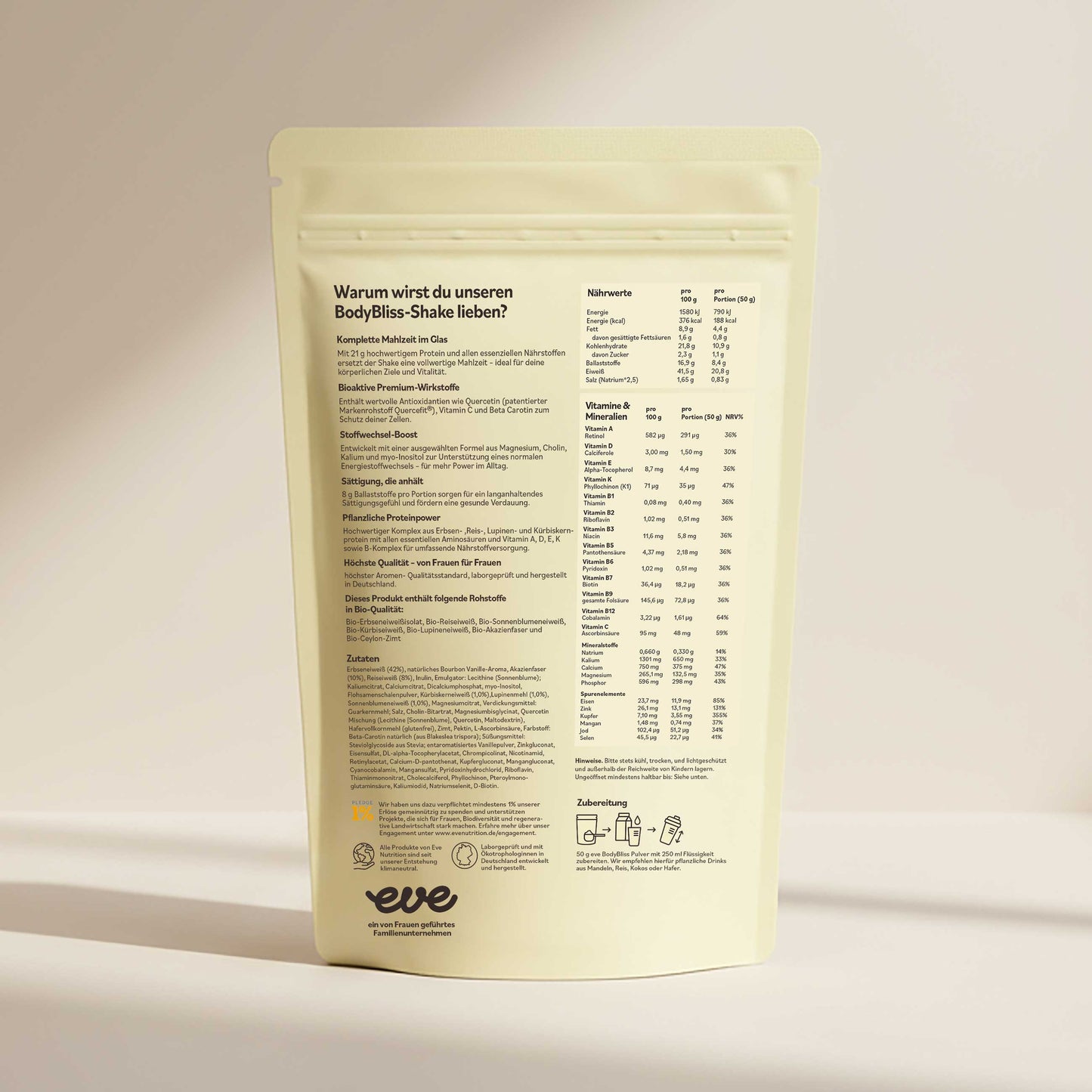 Body Bliss Bourbon Vanille - Mahlzeitersatzgetränk (vegan)