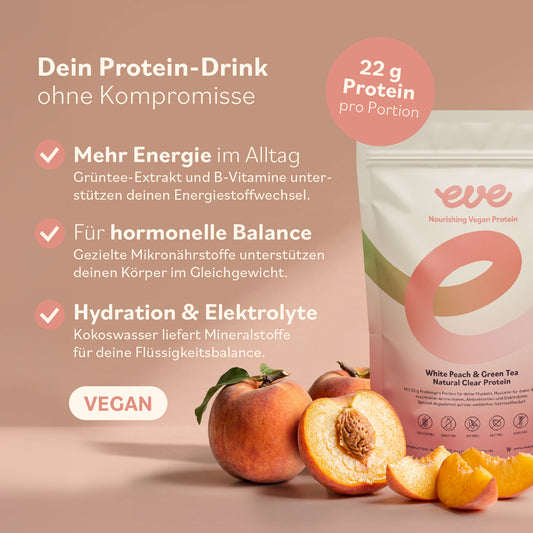 White Peach & Green Tea Natural Clear Protein - (vegan)