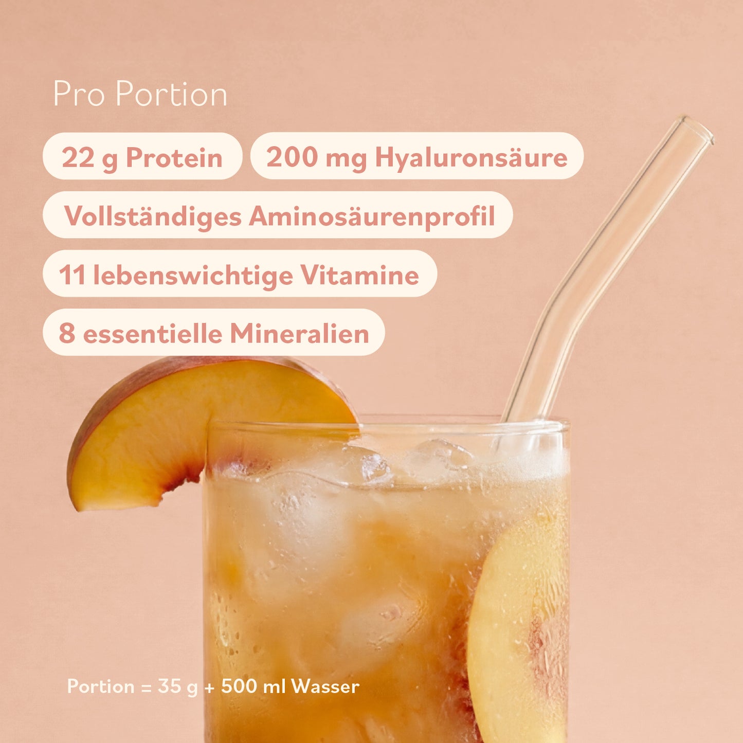 White Peach & Green Tea Natural Clear Protein - (vegan)