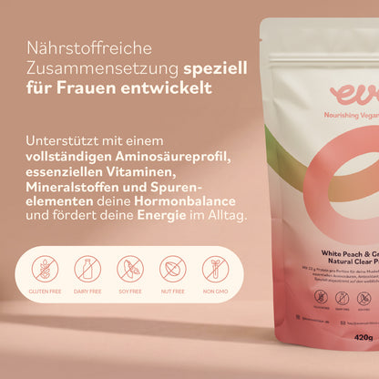 White Peach & Green Tea Natural Clear Protein - (vegan)