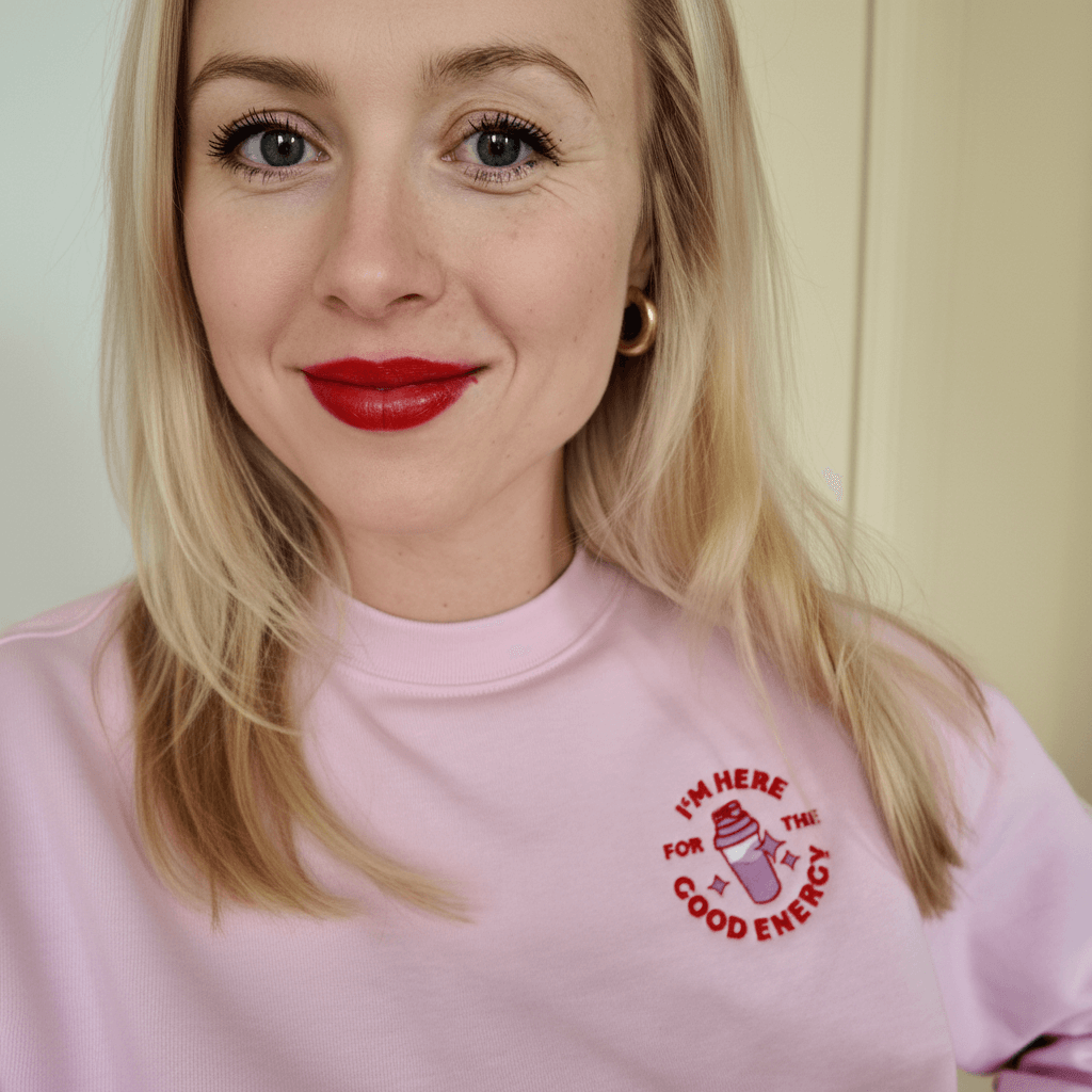 eve Sweater "I'M HERE FOR THE GOOD ENERGY"